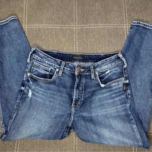 Silver Jeans Women's 32 Avery Skinny Crop